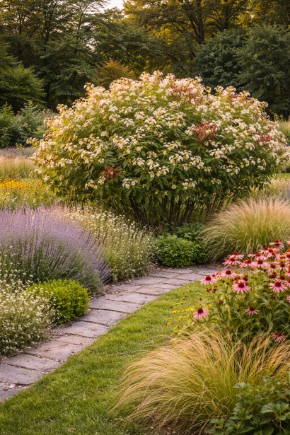 Heptacodium кущ в саду